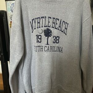 Pacifica Gray Myrtle Beach Crewneck Sweater